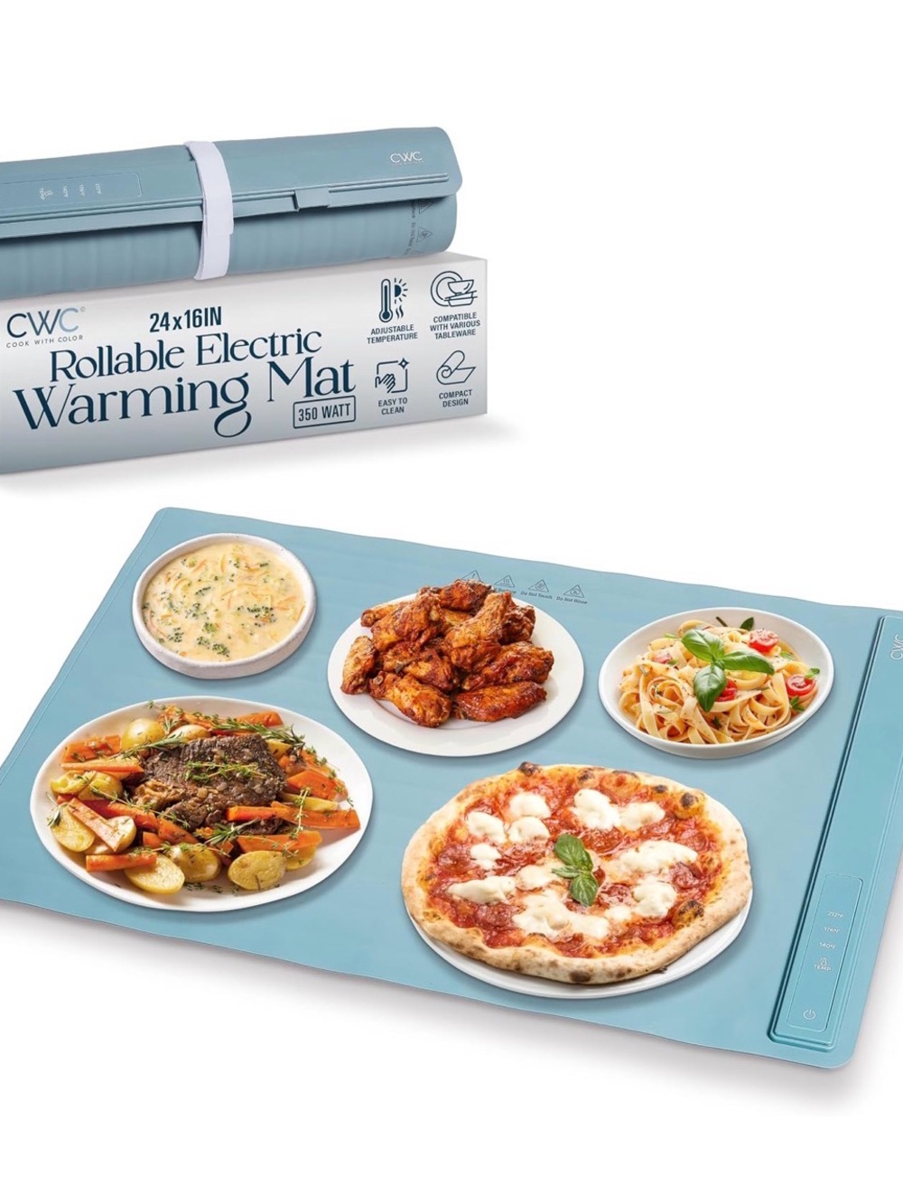 CWC Rollable Electric Warming Mat - Blue